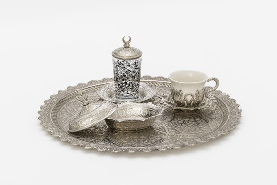Türkisches Mokkaservice in Neusilber, © Städtische Museen Heilbronn